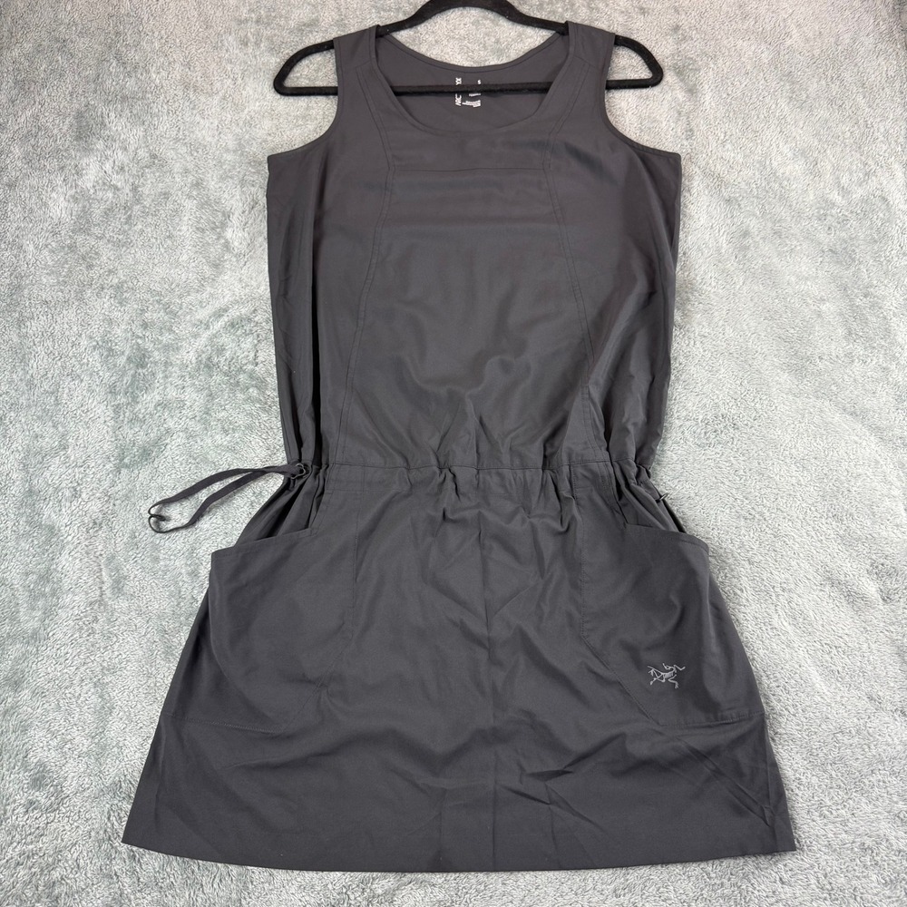 Arc Teryx Womens‎ Black Sleeveless Drawstring Waist Dress Size Small Hiking
